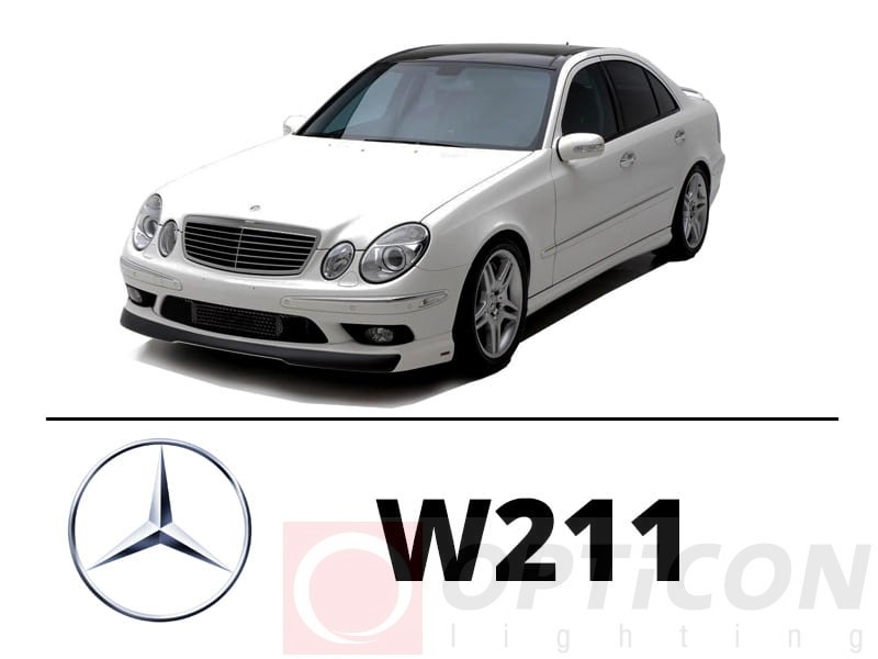 Mercedes W211 Sedan - Zestaw oświetlenie kabiny LED 6000K Standard - 18 żarówek