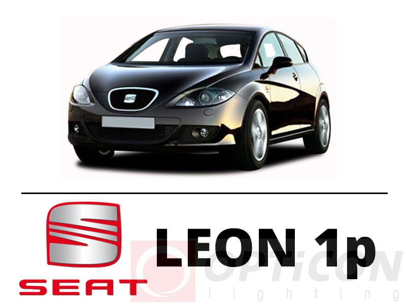 Seat Leon II 1p - Zestaw oświetlenie kabiny LED 6000K Standard - 7 żarówek