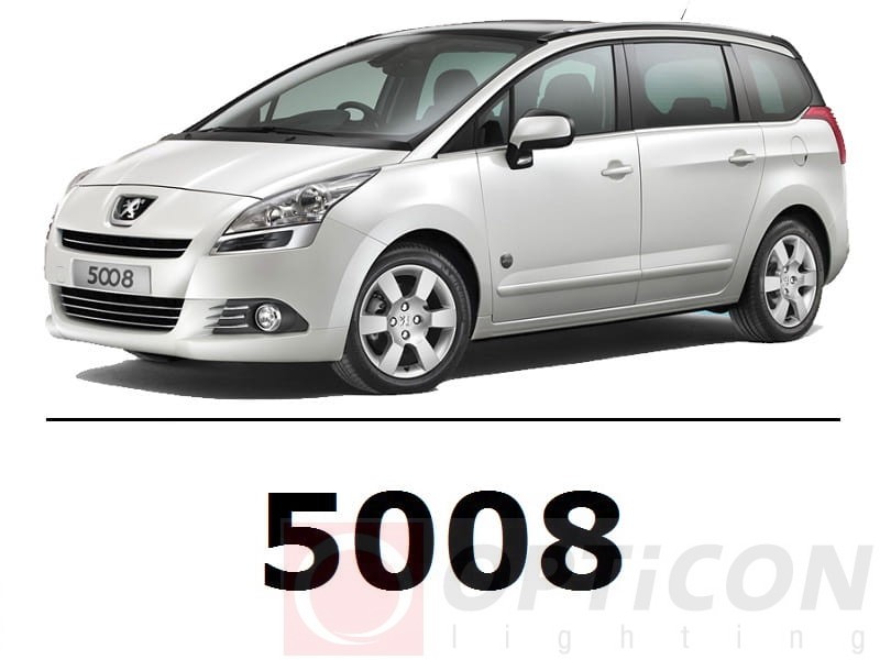 Peugeot 5008 - Zestaw oświetlenie kabiny LED Standard 6000K - 14 żarówek