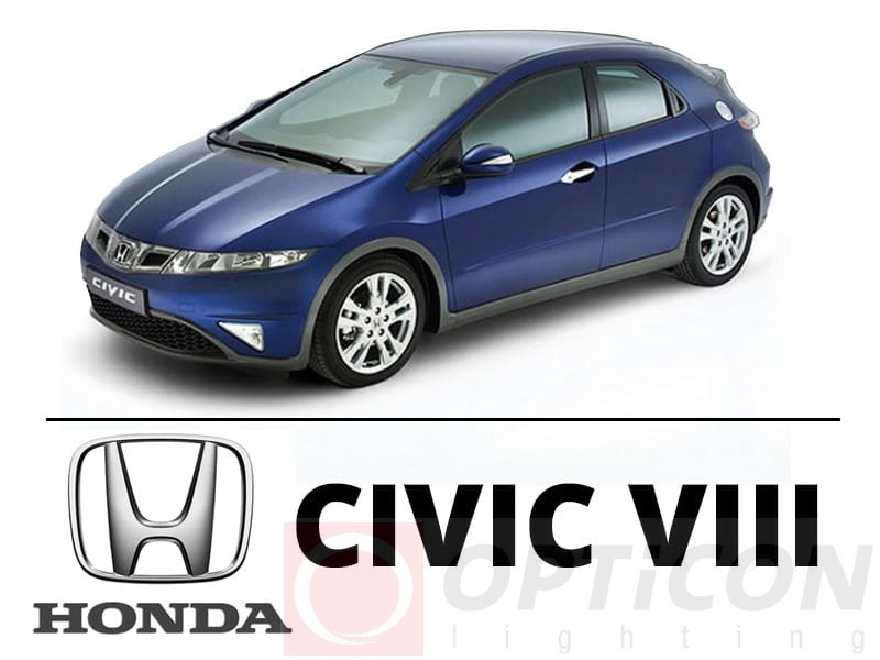 Honda Civic VIII - Zestaw oświetlenie kabiny LED 6000K Standard - 4 żarówki