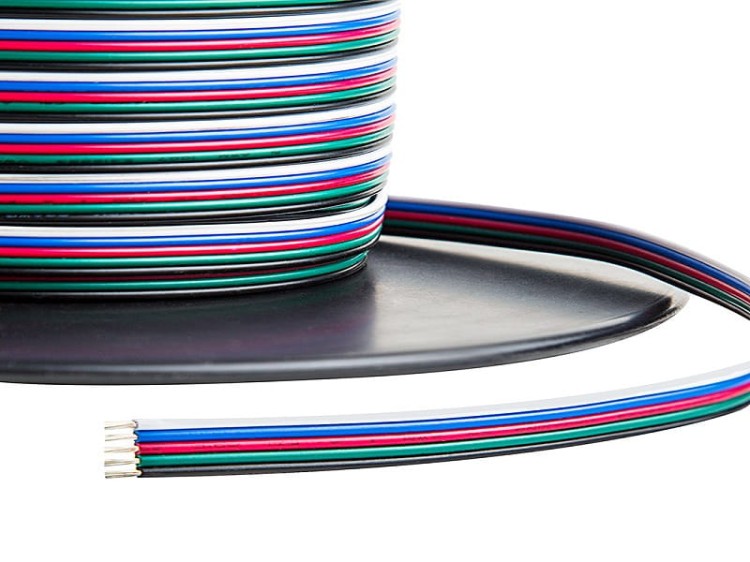  Przewód RGBW 5x 0,35mm^2 - Dla Taśm Led RGB+W RGBWW