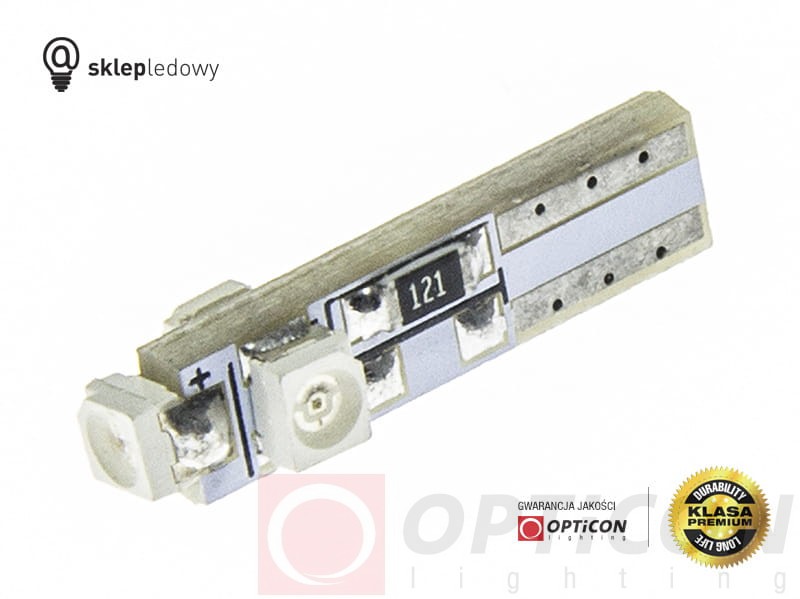 Żarówka Led W1,2W T5 3x SMD3528 12V Zielony