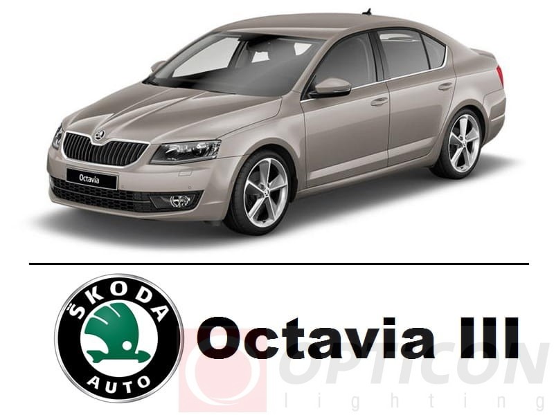 Skoda Octavia III - Zestaw oświetlenie kabiny LED Standard 6000K - 7 / 8 żarówek