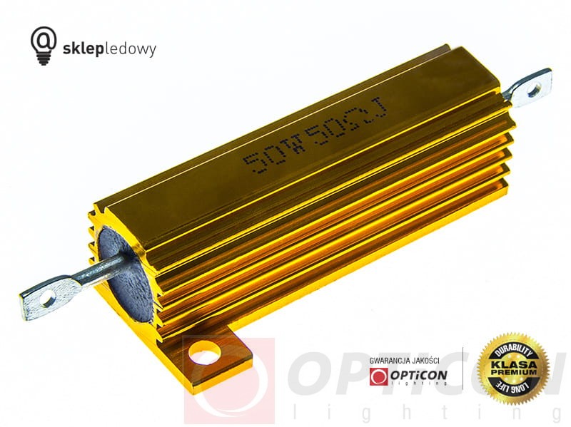 Rezystor - 50W / 50ohm dla Żarówek Led