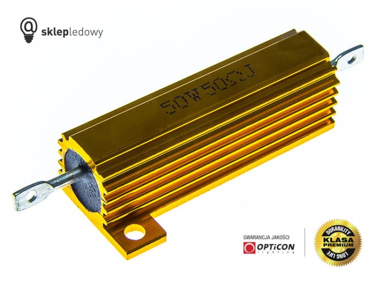 Rezystor - 50W / 50ohm dla Żarówek Led