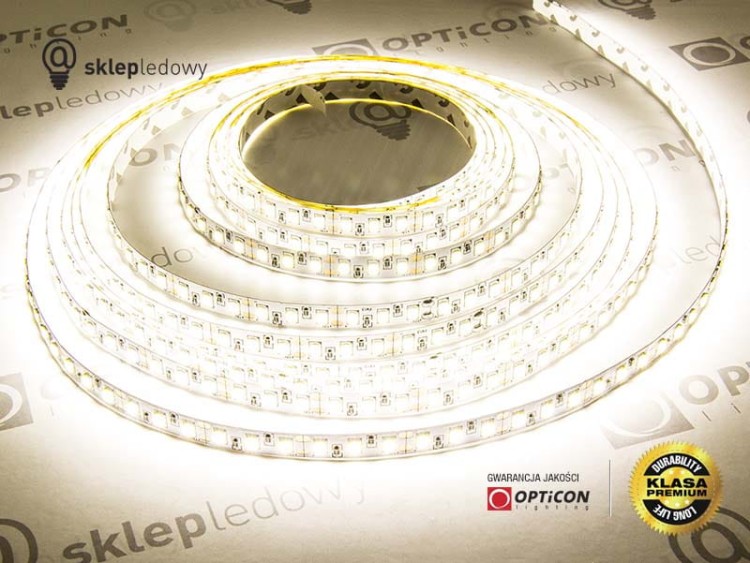 Taśma LED 12V 600 SMD 2835 8mm IP20 18W/m Biały Dzienny 4300K - 1 metr