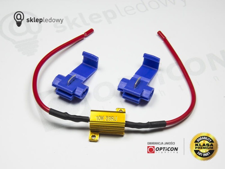 Rezystor - 10W / 39ohm dla Żarówek Led - Szybki zestaw
