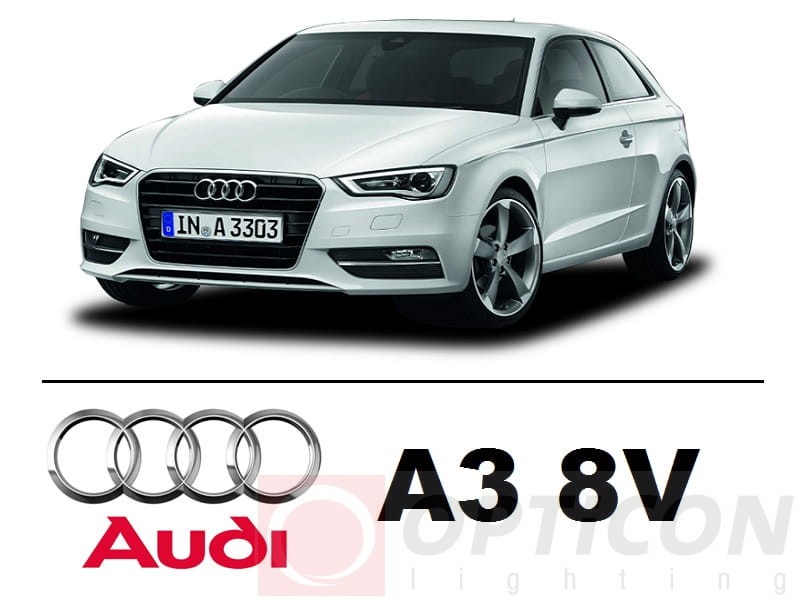 AUDI A3 8V - Zestaw oświetlenia kabiny LED Standard 6000K - 7 żarówek