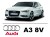 AUDI A3 8V - Zestaw oświetlenia kabiny LED Standard 6000K - 7 żarówek
