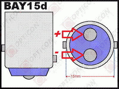  Żarówka 3W 30xSMD 2835 Bay15d 10-30V DC 360st IP65 Led Marine Ciepły 12V 24V