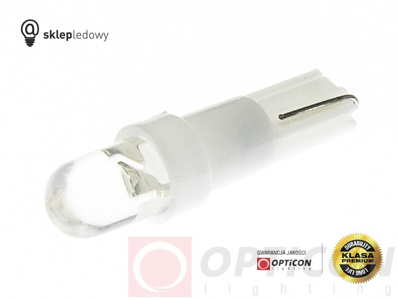 Żarówka Led T5 R5 1xDip 12V Dyfuzyjna W1,2W Biały Zimny