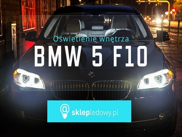 BMW 5 F10 - Zestaw oświetlenie kabiny LED Standard - 18 żarówek