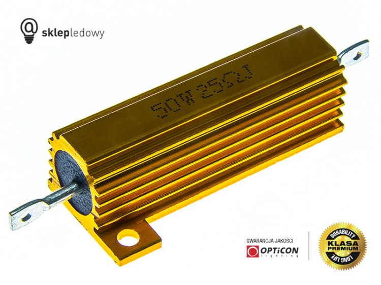 Rezystor - 50W / 25ohm dla Żarówek Led
