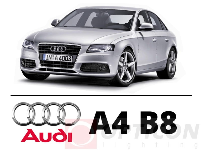 AUDI A4 B8 Sedan - Zestaw oświetlenie kabiny LED Standard 6000K - 9 / 15 żarówek
