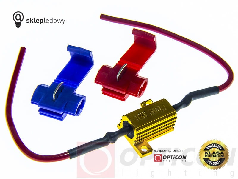 Rezystor - 10W / 39ohm dla Żarówek Led - Szybki zestaw
