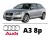 AUDI A3 8P - Zestaw oświetlenia kabiny LED Premium - 10 żarówek