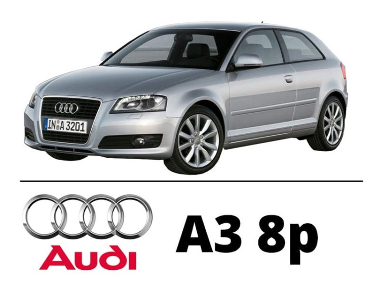 AUDI A3 8P - Zestaw oświetlenia kabiny LED Premium - 10 żarówek