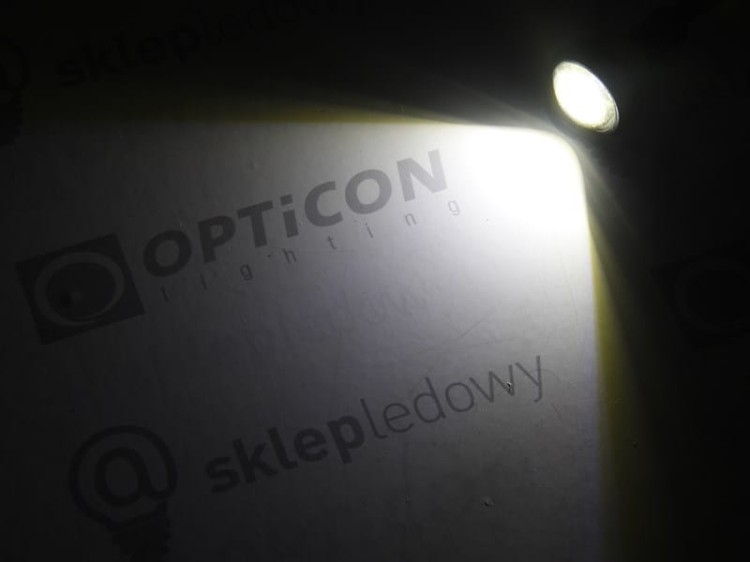 Moduł Oczko LED 1W COB SMD 12V DC Srebrny SLIM 23mm Biały Zimny z przewodem zasilającym