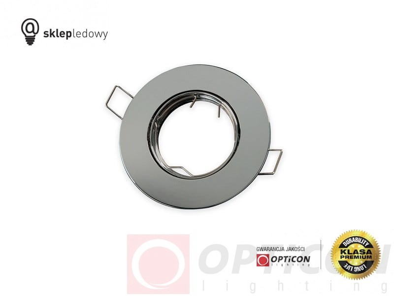 Oprawa LEDLINE okrągła ruchoma, odlew - Chrom dla Led 50mm 12V / 230V