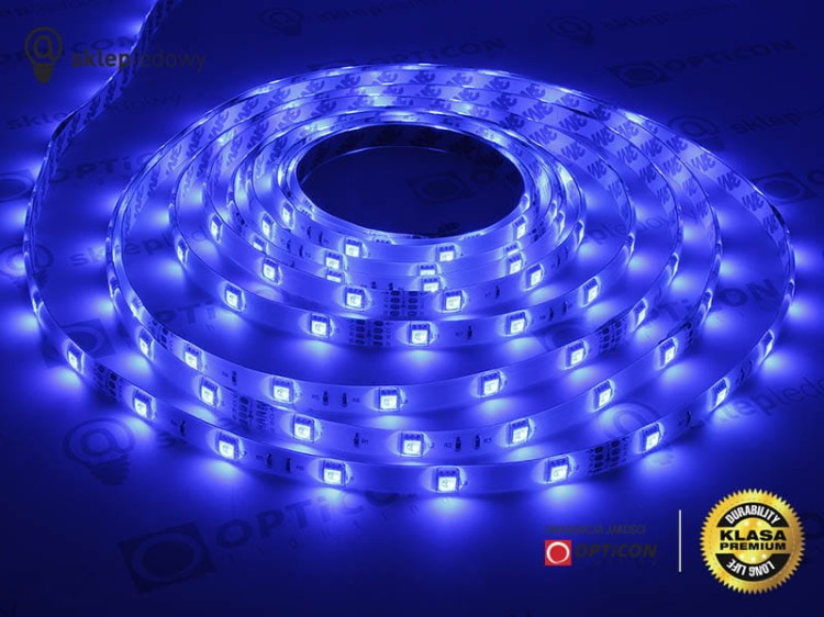Taśma LED 24V 150x SMD 5050 10mm IP68 7,2W RGB PREMIUM