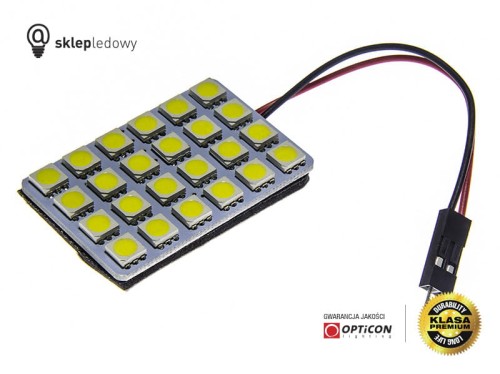 Panel Led 24x SMD 5050 W5W T10 T4W Ba9s C5W C10W Biały Zimny