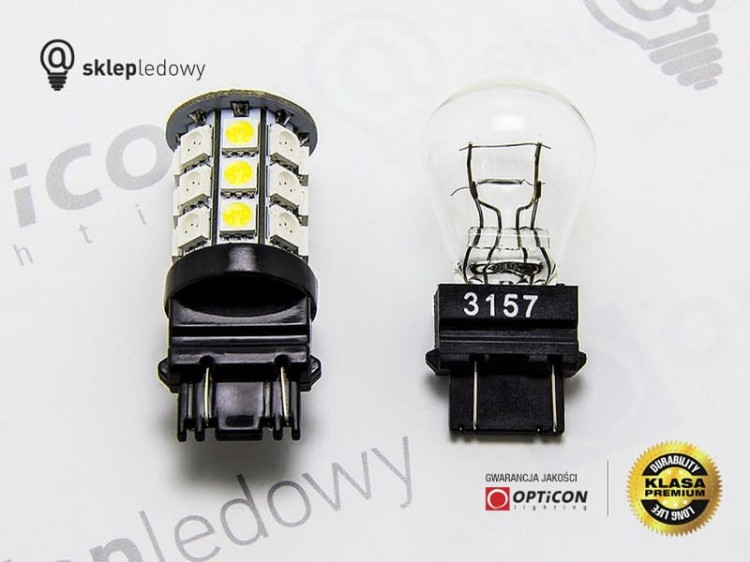 Żarówka Led 30x SMD5050 p27/7W 3157 DUAL COLOR 2