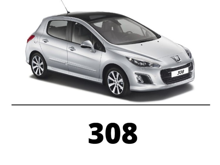 Peugeot 308 - Zestaw oświetlenie kabiny LED Standard 6000K - 5 żarówek
