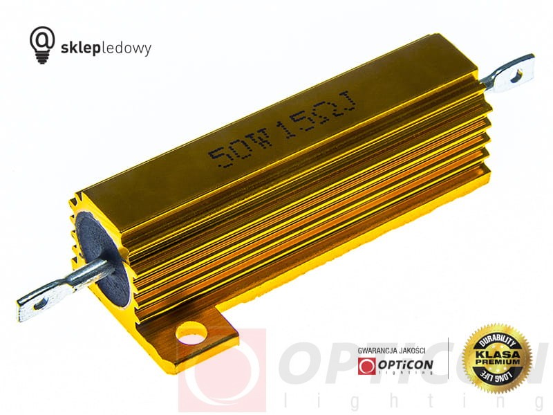Rezystor - 50W / 15ohm dla Żarówek Led