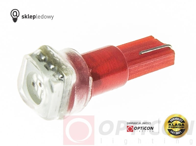 Żarówka 24V T5 R5 LED 1x SMD 5050 W1,2W Czerwony