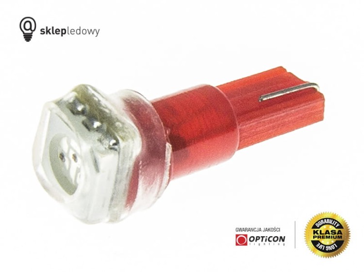 Żarówka 24V T5 R5 LED 1x SMD 5050 W1,2W Czerwony
