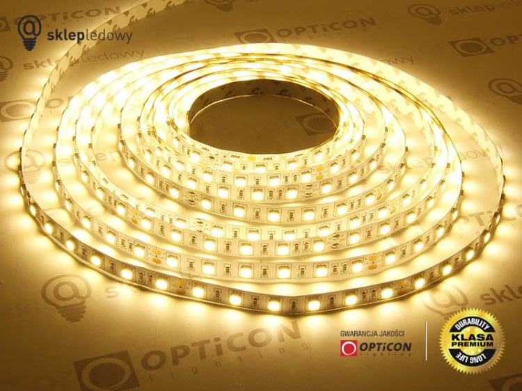 Taśma 24V LED 300x SMD 5050 10mm IP20 Biały Ciepły - 1 metr