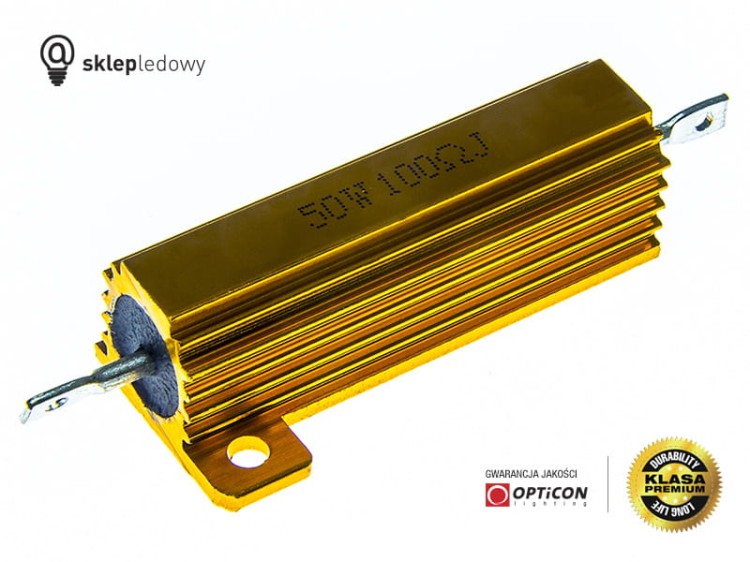  Rezystor - 50W / 100 ohm dla Żarówek Led