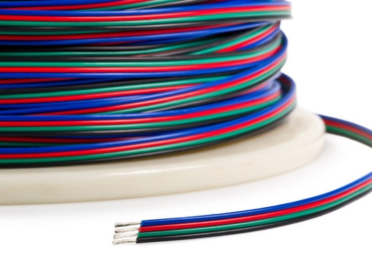  Przewód RGB 4x 0,35mm^2 - Dla Taśm Led 5050 RGB