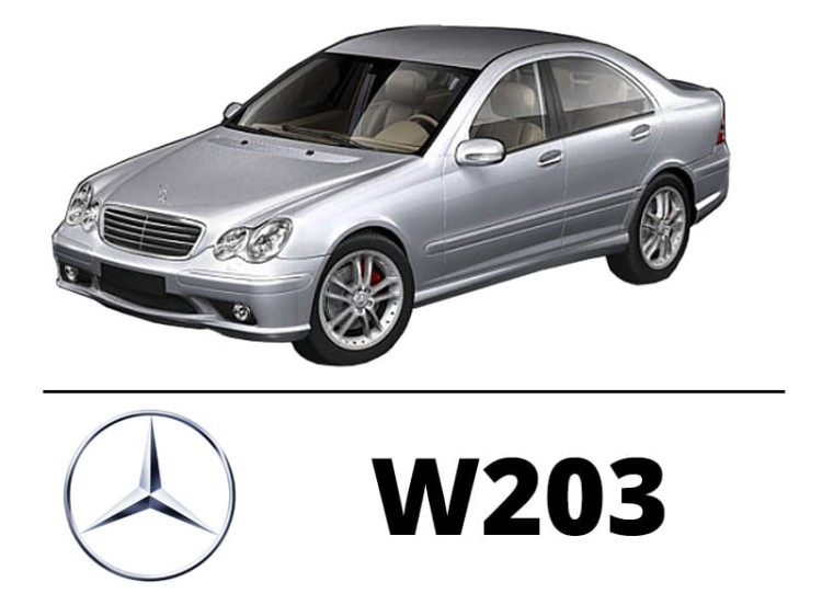 Mercedes Benz W203 Sedan - Zestaw oświetlenie kabiny LED 6000K Premium - 10 żarówek