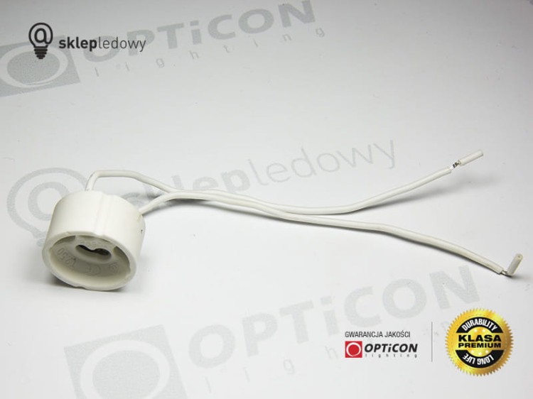Oprawka GU10 z przewodem Ceramiczna 230V