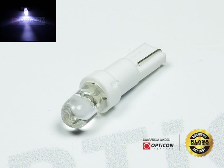 Żarówka T5 R5 Led 1xDip Dyfuzyjna W1,2W Biały Zimny