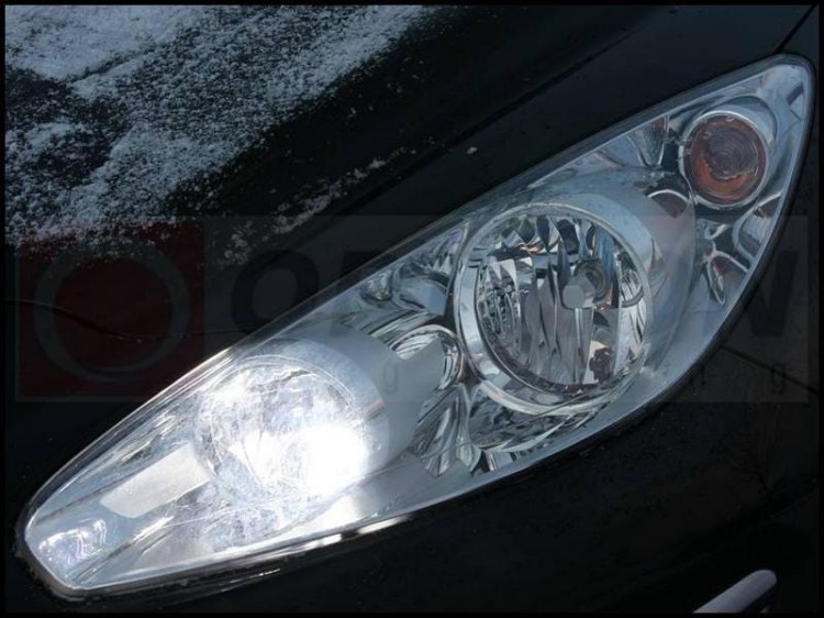 Peugeot 308 - Światła do jazdy dziennej LED DRL P21/5W Bay15d PREMIUM - Zestaw 2 żarówki 