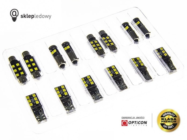 Fiat 500L - Zestaw oświetlenia kabiny LED Premium - 4 żarówki