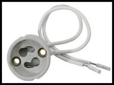 Oprawka GU10 z przewodem Ceramiczna 230V