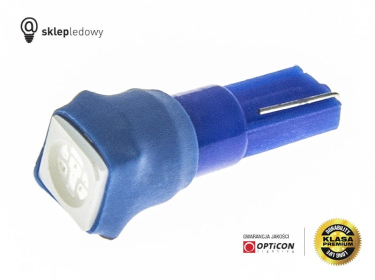 Żarówka 24V T5 R5 LED 1x SMD 5050 W1,2W Niebieski