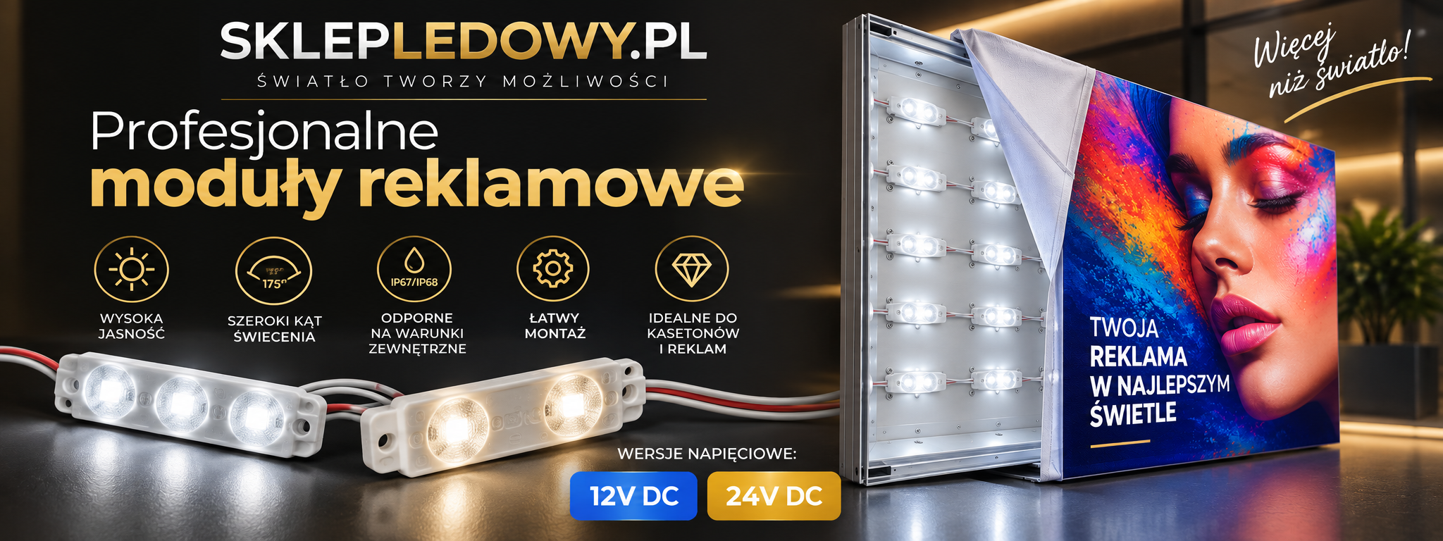 Profesjonalne moduły reklamowe LED