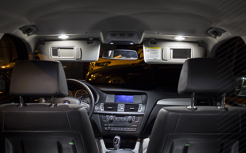 BMW zestaw oświetlenia Led lusterko podświetlenie podsufitki oświetlenie wewnętrzne Led