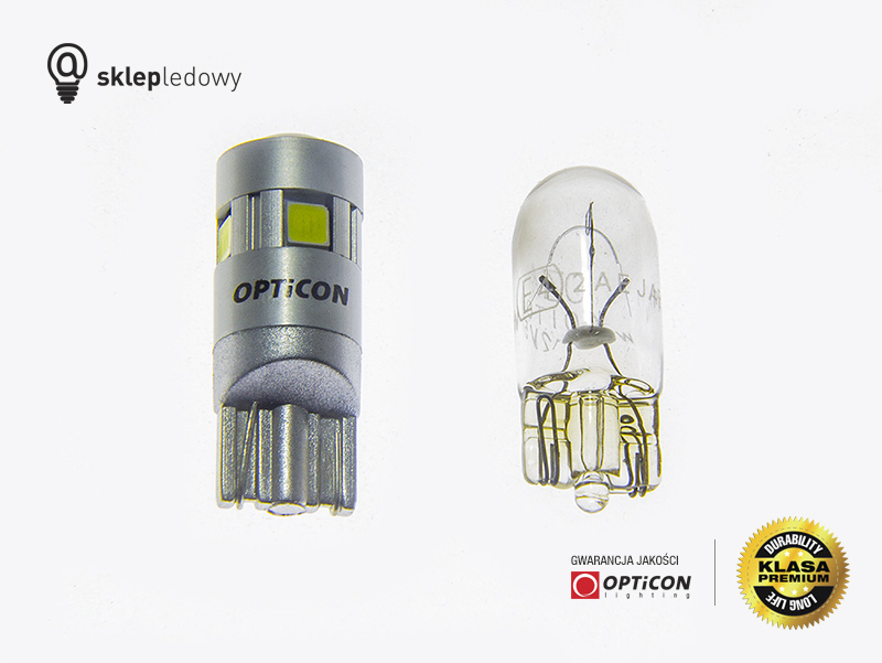 Żarówki W5W T10 Biały Zimny canbus Audi BMW