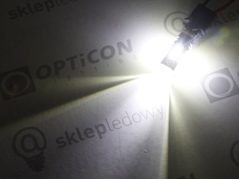 Żarówki H21W Bay9s led canbus opticon
