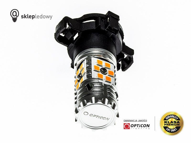 Żarówka Led Py24W PGu20/4 24W 24x SMD3030 12V Pomarańczowy OPTICON PREMIUM