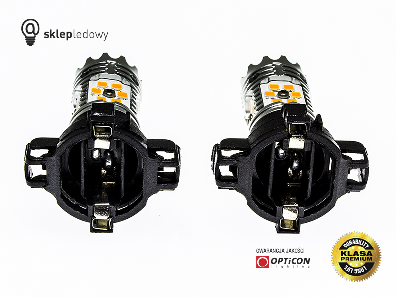 Żarówka Led Py24W PGu20/4 24W 24x SMD3030 12V Pomarańczowy OPTICON PREMIUM