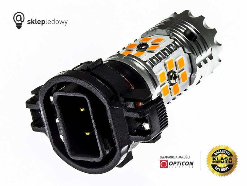 Żarówka Led PSy24W PG20/4 24W 24x SMD3030 12V Pomarańczowy OPTICON PREMIUM