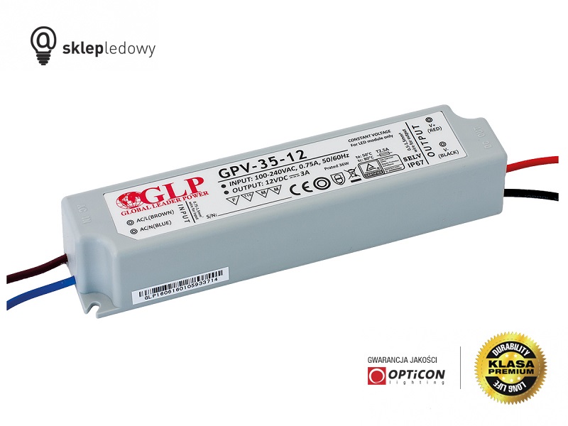 Zasilacz GLP 12V dla taśm led Zasilacz GLP 12V dla taśm led