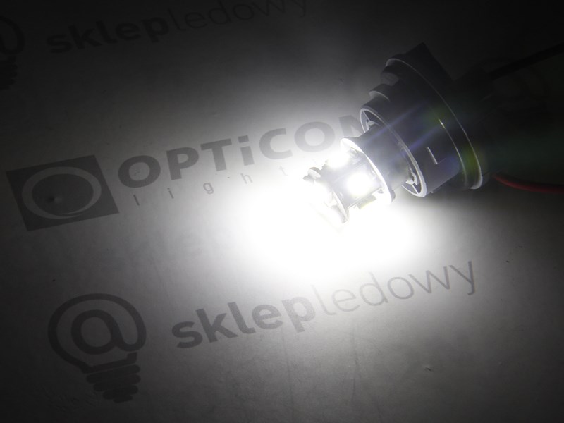 Żarówka Led R5W Ba15s 8x SMD5050 12V 24V DC Biały Zimny - Bez polaryzacji 