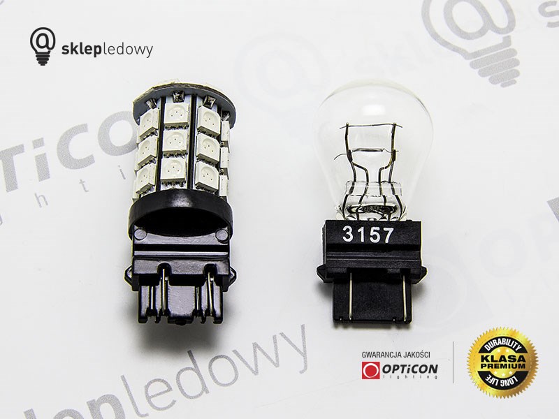 Żarówki P27/7W 3157 dwu żarnikowe dwu włóknowe światła samochodowe led przerabianie lamp usa